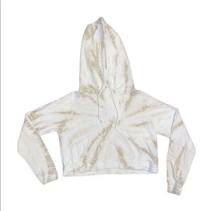 NWOT Mono B Tie-Dye Cropped Hoodie Size Small